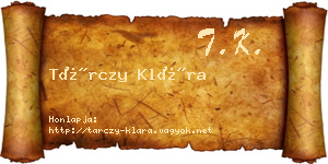 Tárczy Klára névjegykártya